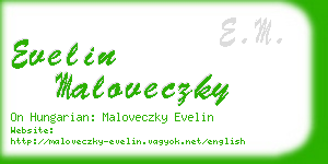 evelin maloveczky business card